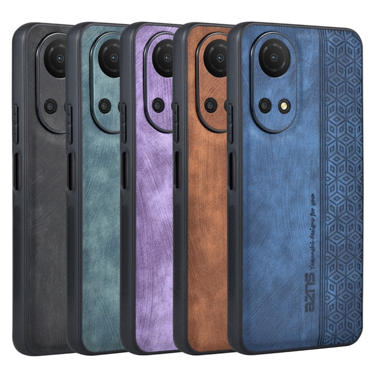 For Honor Play 30 Plus AZNS 3D Embossed Skin Feel Phone Case(Brown) by AZNS