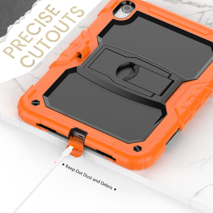 For iPad 2025 / 2022 Shockproof Silicone + PC Protective Tablet Case(Black + Orange) by bashfashion