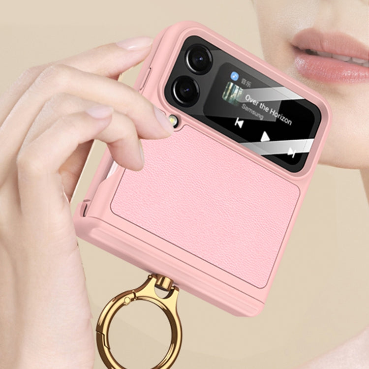 For Samsung Galaxy Z Flip4 GKK Magnetic Fold Hinge Full Coverage Phone Case with Ring Holder(Purple) by GKK