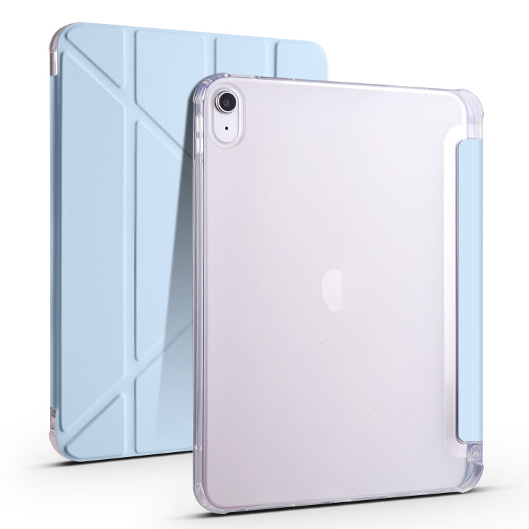 For iPad 2025 / 2022 Four-corner Airbag Deformation Tablet Leather Case (Ice Blue) by bashfashion