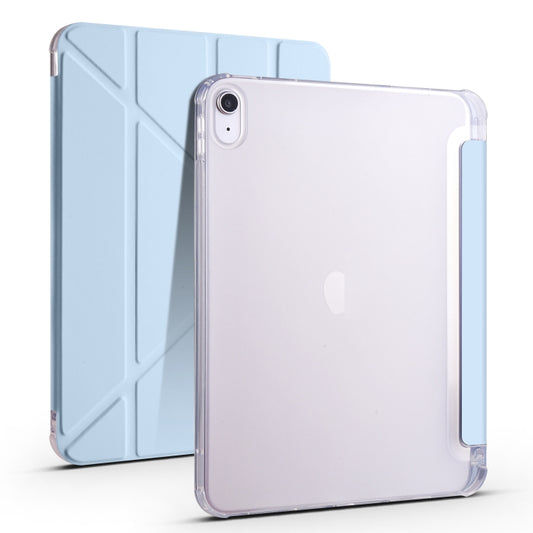 For iPad 2025 / 2022 Four-corner Airbag Deformation Tablet Leather Case (Ice Blue) by bashfashion