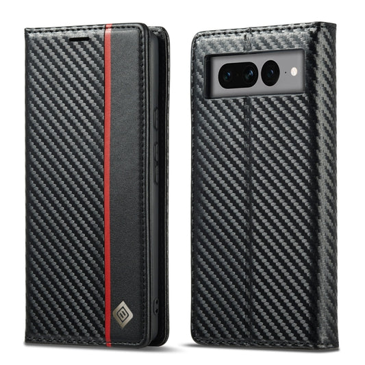 For Google Pixel 7 Pro LC.IMEEKE Carbon Fiber PU + TPU Leather Case(Vertical Black) by LC.IMEEKE