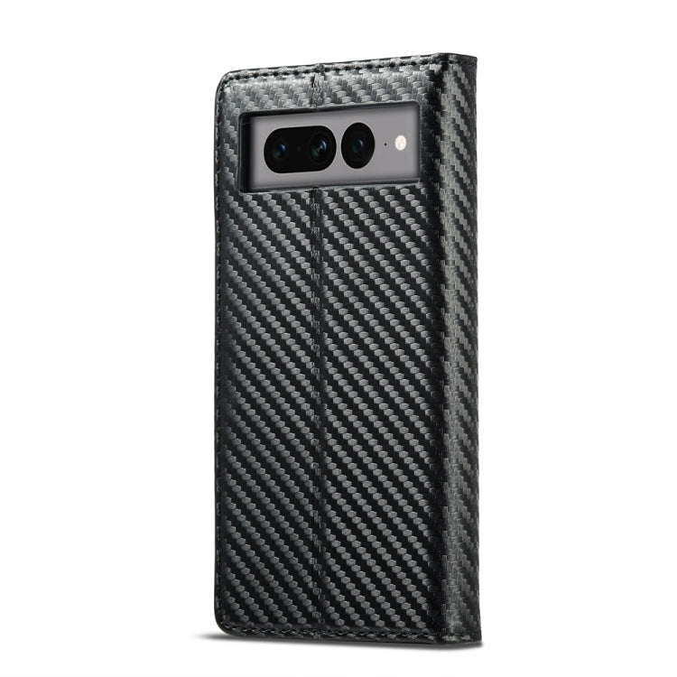 For Google Pixel 7 Pro LC.IMEEKE Carbon Fiber PU + TPU Leather Case(Vertical Black) by LC.IMEEKE