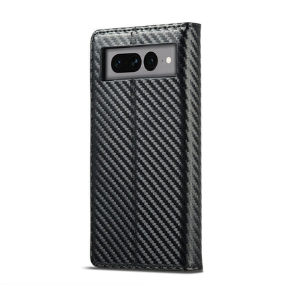 For Google Pixel 7 Pro LC.IMEEKE Carbon Fiber PU + TPU Leather Case(Vertical Black) by LC.IMEEKE