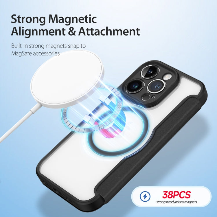 For iPhone 14 Pro DUX DUCIS Skin X Pro Series Magsafe PC + TPU Phone Leather Case(Black) by DUX DUCIS