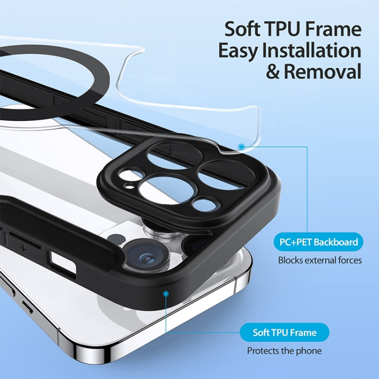 For iPhone 14 Pro DUX DUCIS Skin X Pro Series Magsafe PC + TPU Phone Leather Case(Black) by DUX DUCIS