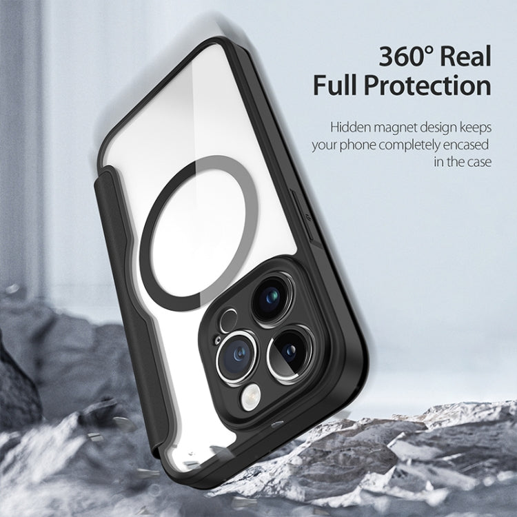 For iPhone 14 Pro DUX DUCIS Skin X Pro Series Magsafe PC + TPU Phone Leather Case(Black) by DUX DUCIS