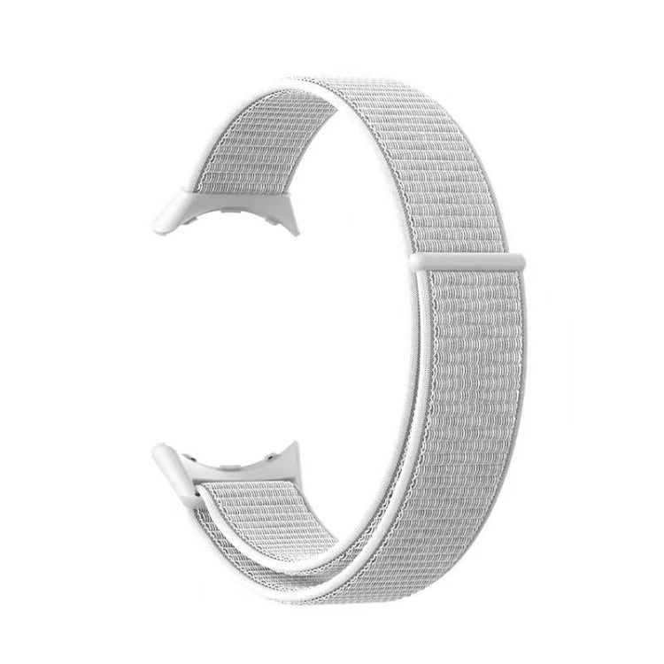 For Google Pixel Watch Nylon Woven Plastic Connector Watch Band(White) by bashfashion
