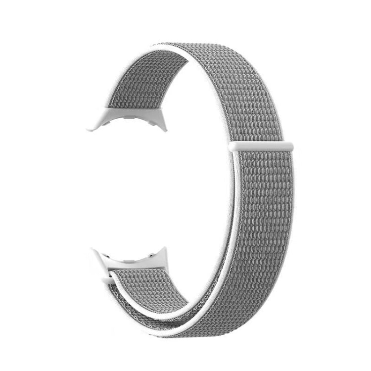 For Google Pixel Watch Nylon Woven Plastic Connector Watch Band(Grey) by bashfashion