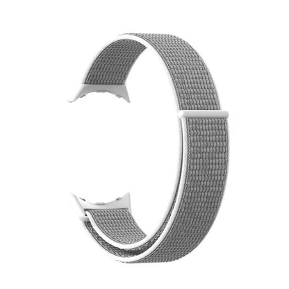 For Google Pixel Watch Nylon Woven Plastic Connector Watch Band(Grey) by bashfashion