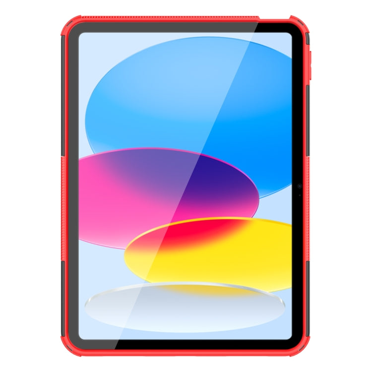 For iPad 2025 / 2022 Tire Texture TPU + PC Tablet Case with Holder(Red) by bashfashion