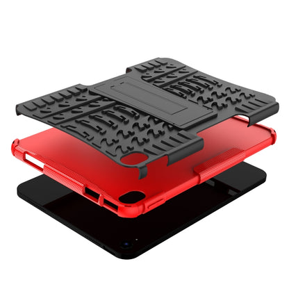 For iPad 2025 / 2022 Tire Texture TPU + PC Tablet Case with Holder(Red) by bashfashion