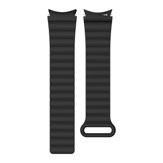 For Samsung Galaxy Watch5 40mm / 44mm Silicone Magnetic Watch Band(Black) by bashfashion