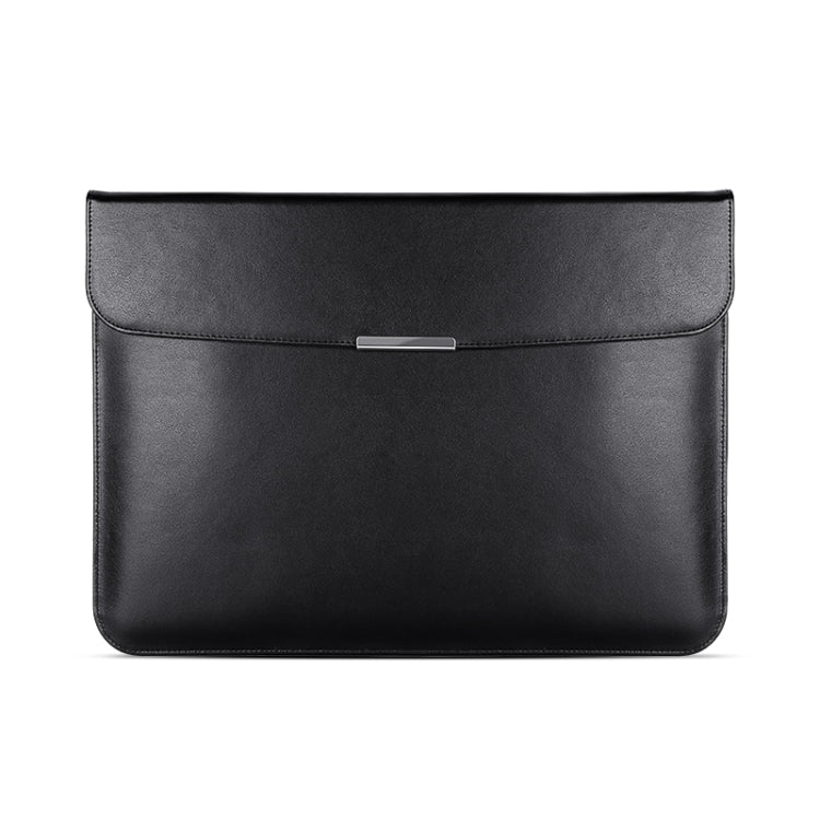 For 15 / 15.4 / 16 inch Laptop Ultra-thin PU Leather Laptop Sleeve(Black) by bashfashion