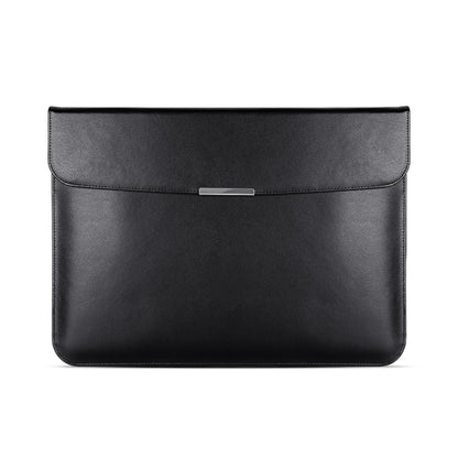 For 15 / 15.4 / 16 inch Laptop Ultra-thin PU Leather Laptop Sleeve(Black) by bashfashion