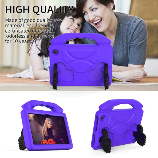 For Amazon Kindle Fire 7 2022 Children EVA Shockproof Tablet Case with Thumb Bracket(Purple) by bashfashion