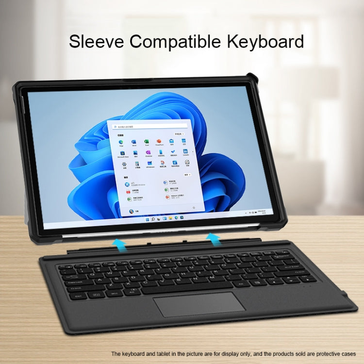 For Microsoft Surface Pro 8 Striped Hollow Tablet Case(Black) by bashfashion