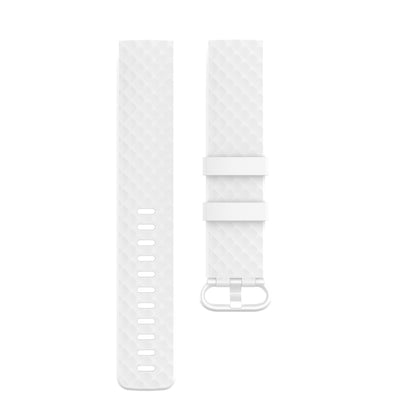 Color Buckle TPU Wrist Strap Watch Band for Fitbit Charge 4 / Charge 3 / Charge 3 SE, Size: S(White) by bashfashion