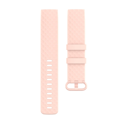 Color Buckle TPU Wrist Strap Watch Band for Fitbit Charge 4 / Charge 3 / Charge 3 SE, Size: S(Light Pink) by bashfashion