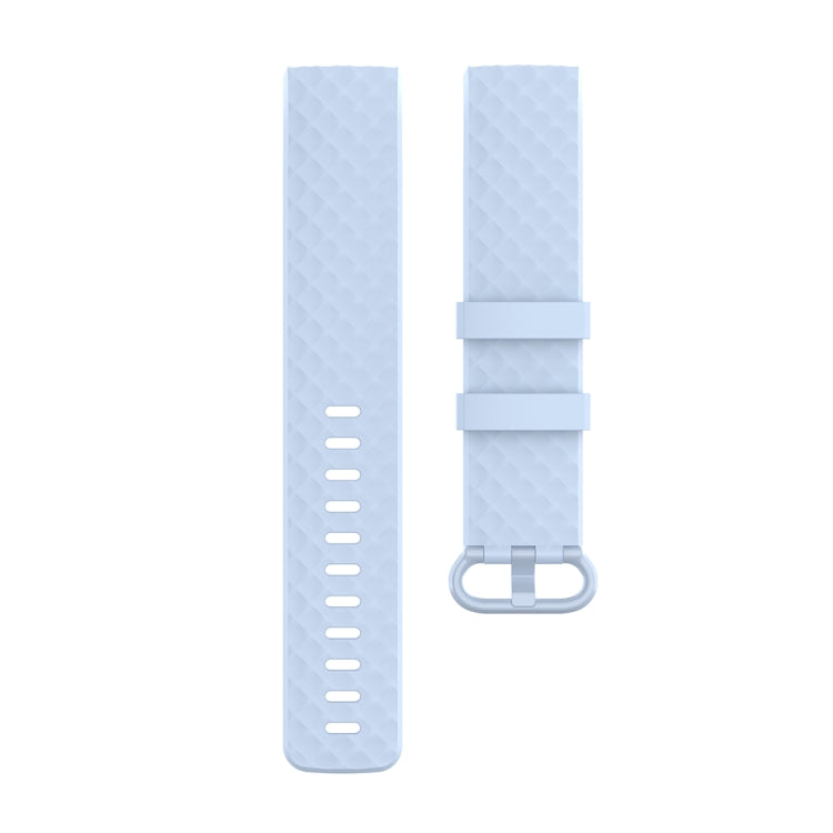 Color Buckle TPU Wrist Strap Watch Band for Fitbit Charge 4 / Charge 3 / Charge 3 SE, Size: S(Light Blue) by bashfashion