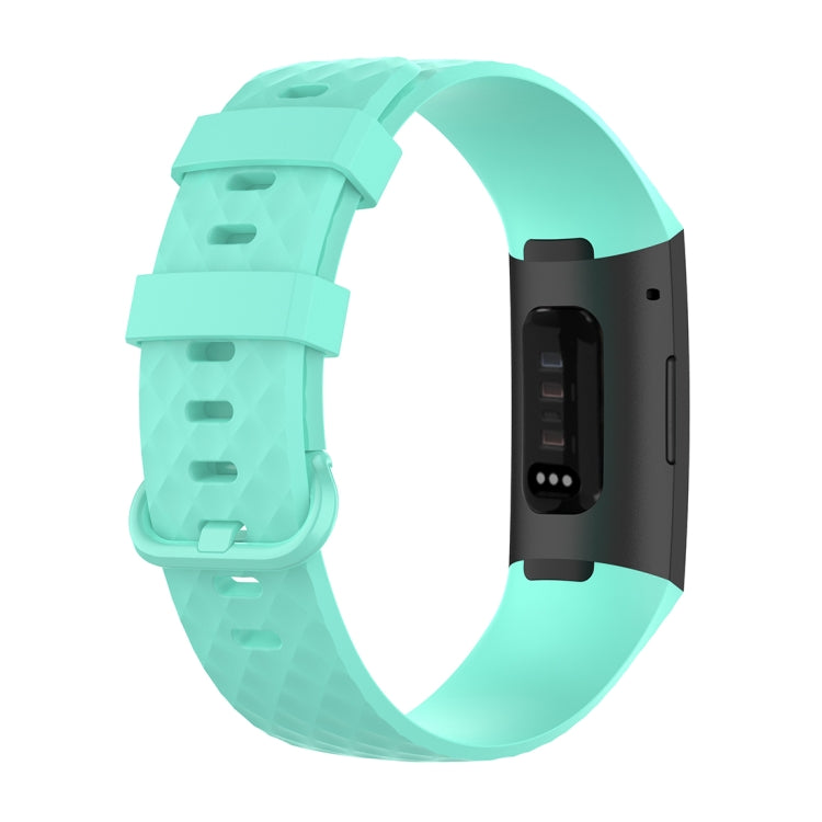 Color Buckle TPU Wrist Strap Watch Band for Fitbit Charge 4 / Charge 3 / Charge 3 SE, Size: S(Green) by bashfashion
