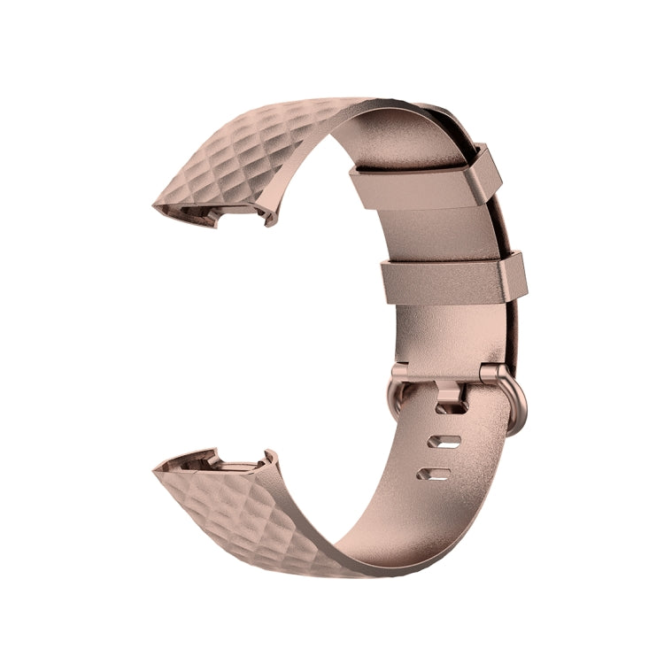 Color Buckle TPU Wrist Strap Watch Band for Fitbit Charge 4 / Charge 3 / Charge 3 SE, Size: L(Rose Gold) by bashfashion
