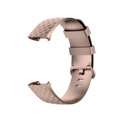 Color Buckle TPU Wrist Strap Watch Band for Fitbit Charge 4 / Charge 3 / Charge 3 SE, Size: L(Rose Gold) by bashfashion