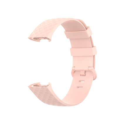 Color Buckle TPU Wrist Strap Watch Band for Fitbit Charge 4 / Charge 3 / Charge 3 SE, Size: L(Light Pink) by bashfashion