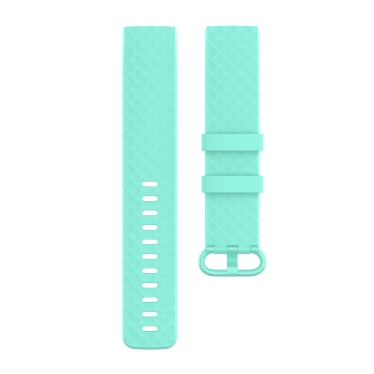 Color Buckle TPU Wrist Strap Watch Band for Fitbit Charge 4 / Charge 3 / Charge 3 SE, Size: L(Green) by bashfashion
