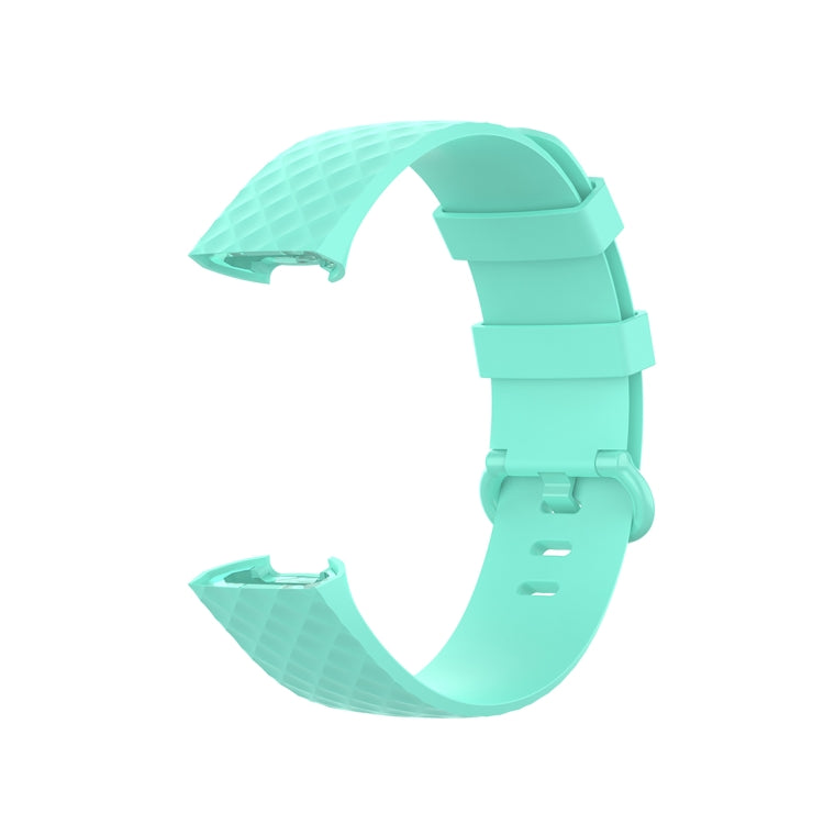 Color Buckle TPU Wrist Strap Watch Band for Fitbit Charge 4 / Charge 3 / Charge 3 SE, Size: L(Green) by bashfashion