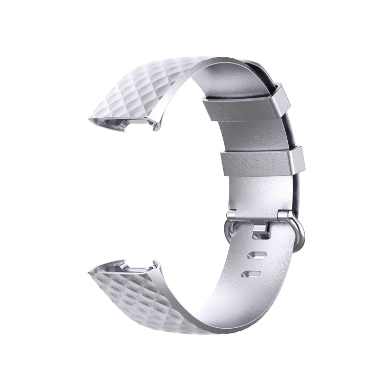 Color Buckle TPU Wrist Strap Watch Band for Fitbit Charge 4 / Charge 3 / Charge 3 SE, Size: L(Silver) by bashfashion