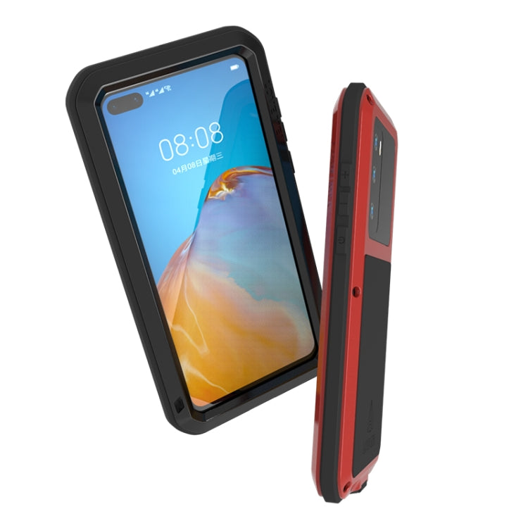 For Huawei P40 LOVE MEI Metal Shockproof Waterproof Dustproof Protective Case(Yellow) by LOVE MEI