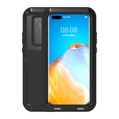 For Huawei P40 Pro LOVE MEI Metal Shockproof Waterproof Dustproof Protective Case(Black) by LOVE MEI