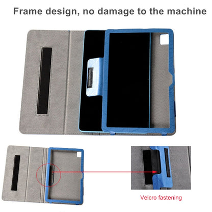 For TCL 10 TabMax 4G Printed Leather Tablet Case with Holder(Blue) by bashfashion