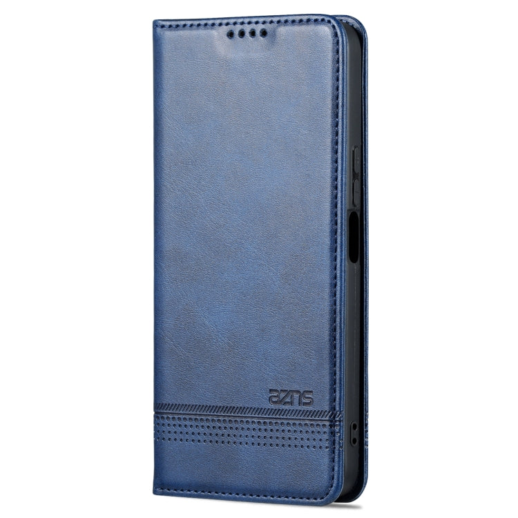 For Honor Play 40 Plus AZNS Magnetic Calf Texture Flip Leather Phone Case(Dark Blue) by AZNS