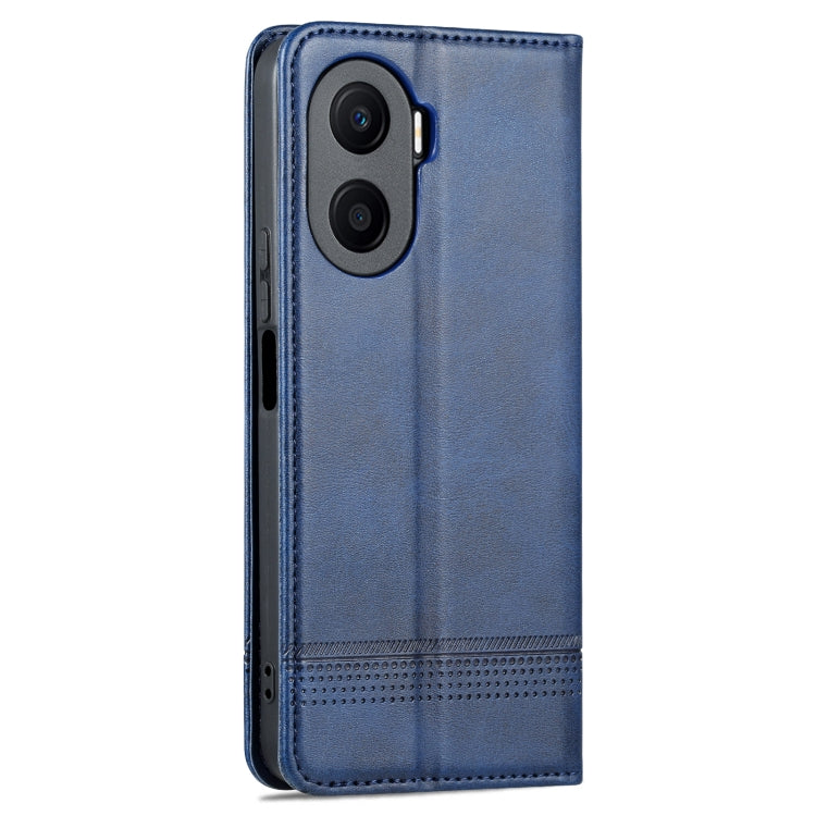 For Honor Play 40 Plus AZNS Magnetic Calf Texture Flip Leather Phone Case(Dark Blue) by AZNS