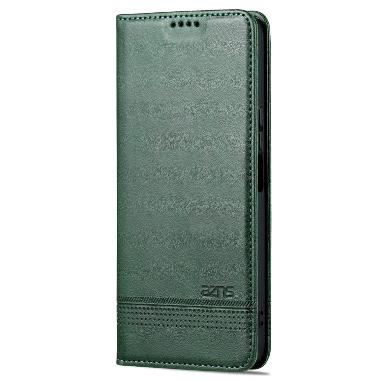 For Honor Play 40 Plus AZNS Magnetic Calf Texture Flip Leather Phone Case(Dark Green) by AZNS