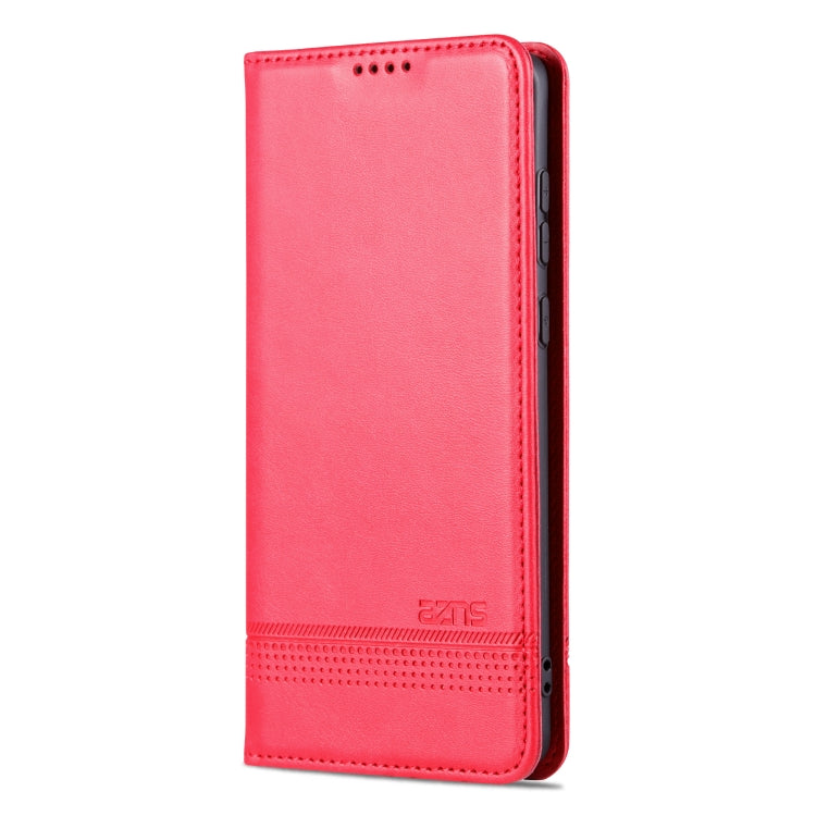 For Huawei Mate 50 / Mate 50E AZNS Magnetic Calf Texture Flip Leather Phone Case(Red) by AZNS