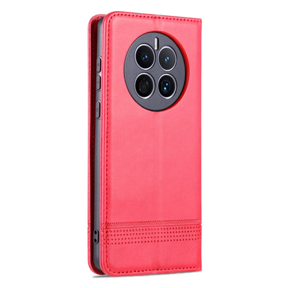 For Huawei Mate 50 / Mate 50E AZNS Magnetic Calf Texture Flip Leather Phone Case(Red) by AZNS