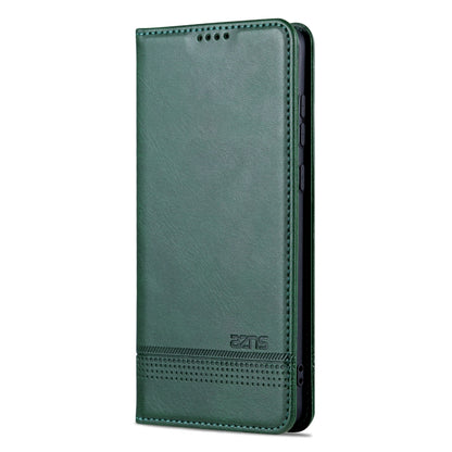 For Huawei Mate 50 Pro AZNS Magnetic Calf Texture Flip Leather Phone Case(Dark Green) by AZNS