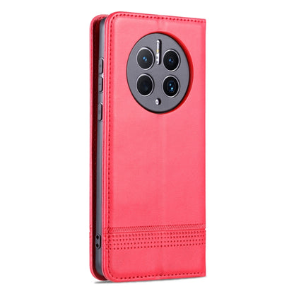 For Huawei Mate 50 Pro AZNS Magnetic Calf Texture Flip Leather Phone Case(Red) by AZNS