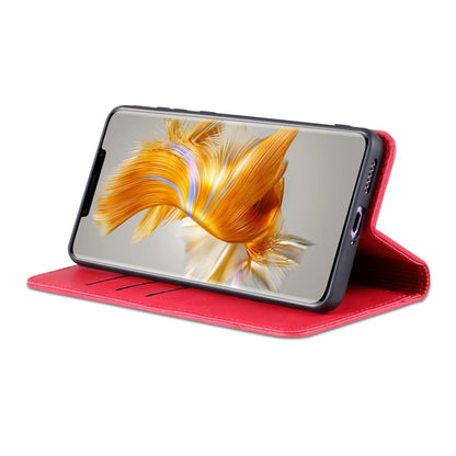 For Huawei Mate 50 Pro AZNS Magnetic Calf Texture Flip Leather Phone Case(Red) by AZNS
