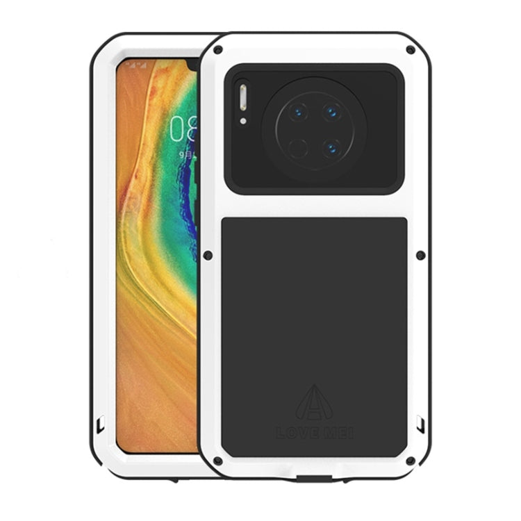 For Huawei Mate 30 LOVE MEI Metal Shockproof Waterproof Dustproof Protective Case(White) by LOVE MEI