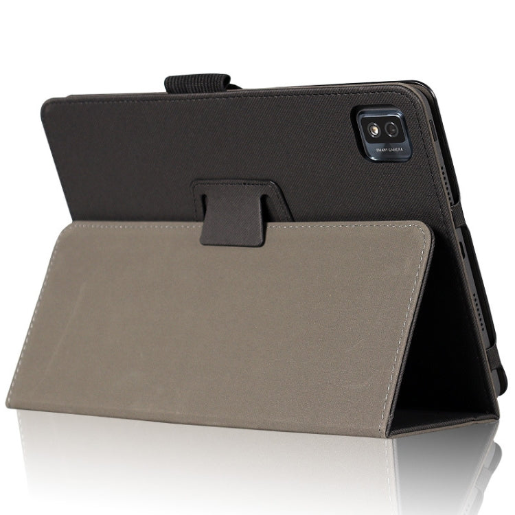 For TCL NxtPaper 10s Skin Texture Leather Tablet Case with Holder(Black) by bashfashion