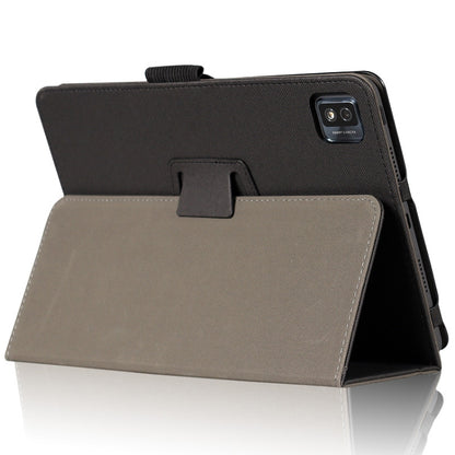 For TCL NxtPaper 10s Skin Texture Leather Tablet Case with Holder(Black) by bashfashion