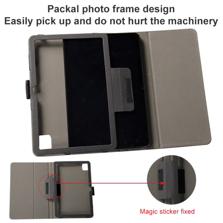 For TCL NxtPaper 10s Skin Texture Leather Tablet Case with Holder(Black) by bashfashion