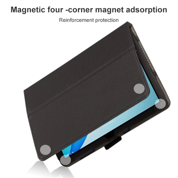 For TCL NxtPaper 10s Skin Texture Leather Tablet Case with Holder(Black) by bashfashion