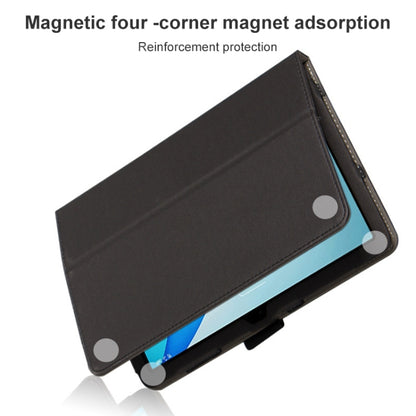 For TCL NxtPaper 10s Skin Texture Leather Tablet Case with Holder(Black) by bashfashion