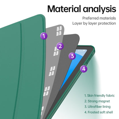 For iPad 2025 / 2022 3-fold TPU Leather Smart Tablet Case(Black) by bashfashion