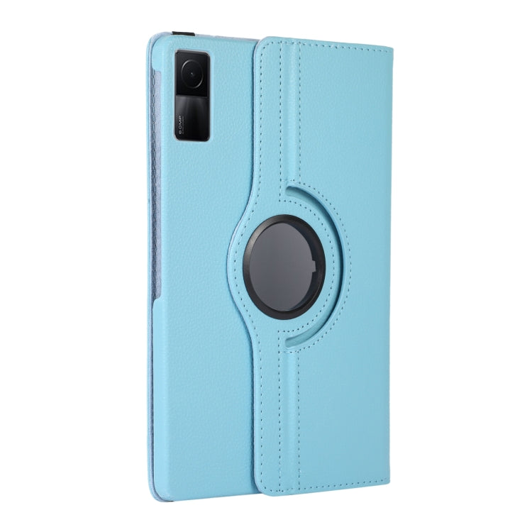 For Xiaomi Redmi Pad 10.61 360 Degree Rotation Litchi Texture Leather Tablet Case(Sky Blue) by bashfashion